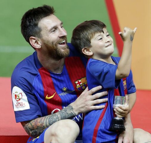 When Messi had his first child
