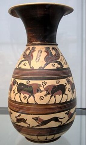 Olpe corinzia orientalizzante