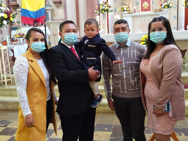 Fui madrina de este hermoso niño