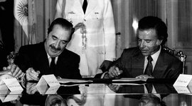 Timeline: Presidencias de Raúl Alfonsín y  Carlos Menem