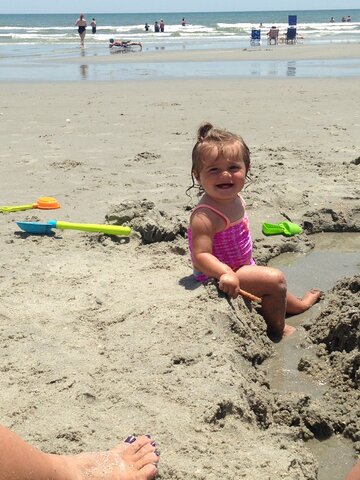 First time at the Beach