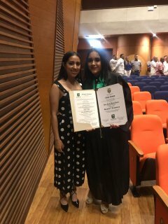 Grado de mi hermana.