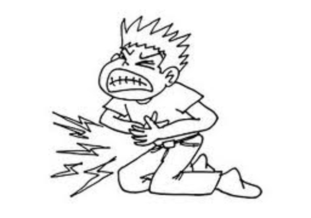 when i had a stomach ahce in gr.7