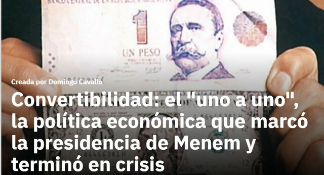 CRISIS DE LA  CONVERIBILIDAD