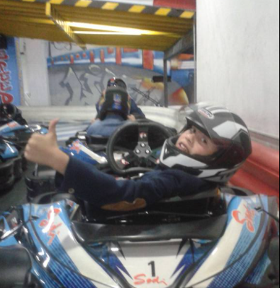 my first time in a car race