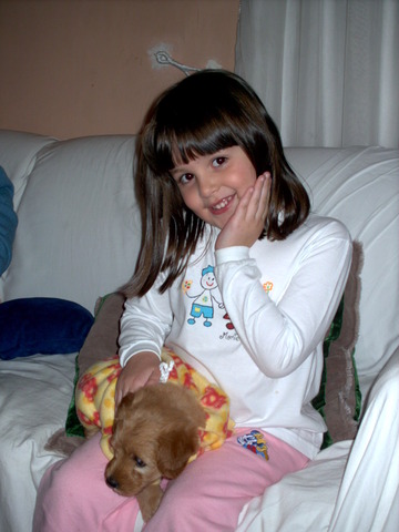 Bianca ganhou um cachorro