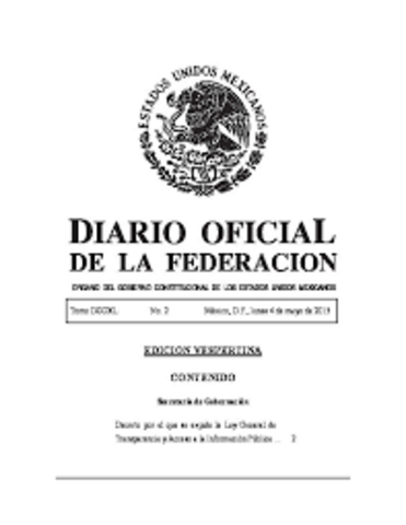 Publicación en el Diario Oficial de la Federación