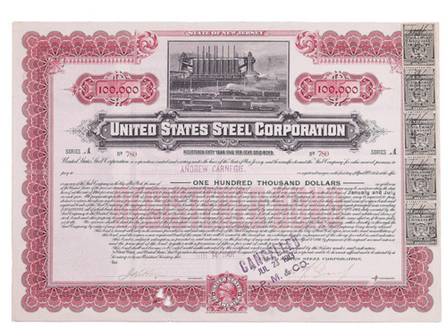 J.P. Morgan organizes the U.S. Steel Corporation