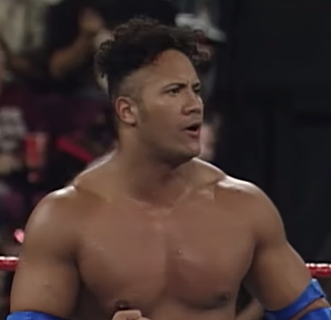 The beggining of The Rock's career