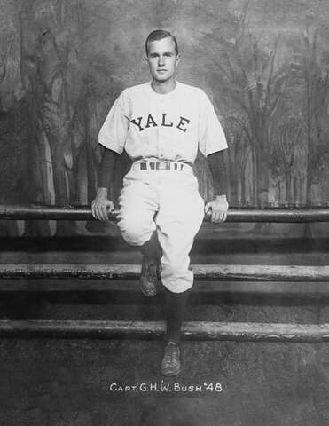 H.W bush goes to collage