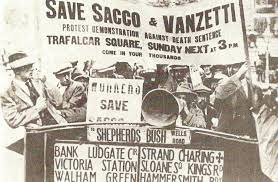 Sacco and Vanzetti arrested for armed robbery and murder