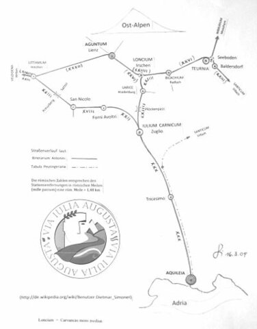 Calzadas romanas en Italia - Vía Julia Augusta