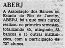 A ABERJ foi a Associação que mais realizou cursos no primeiro semestre