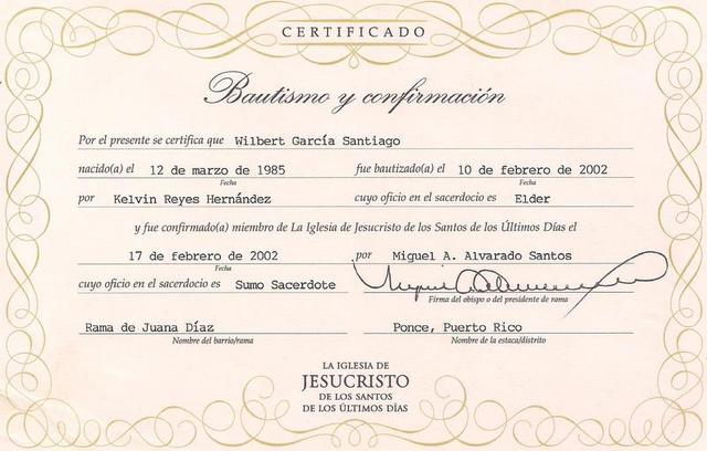 MY BAPTISM IN THE LDS CHURCH