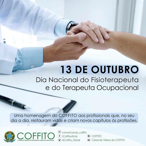 Dia Nacional do Fisioterapeuta e do Terapeuta Ocupacional