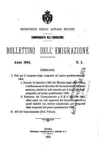 Commissariato Generale dell'Emigrazione
