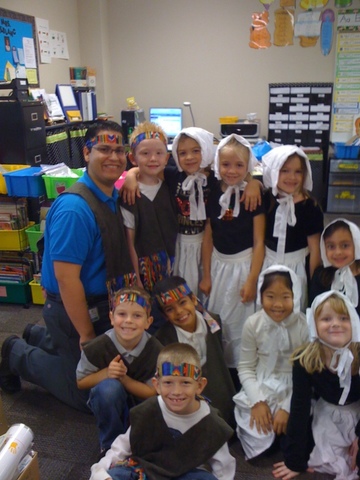 INDIANDS & PILGRIMS AT SCHOOL