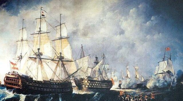 España entra en guerra con Reino Unido. Batalla del cabo de San Vicente (victoria  británica)