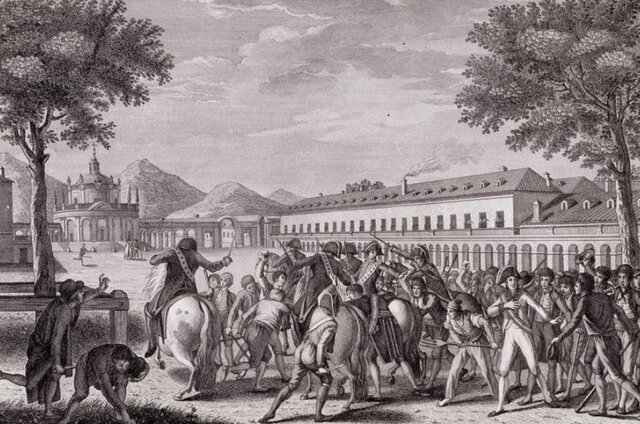 Motín de Aranjuez, destitución de Godoy y abdicación de Carlos IV en Fernando VII