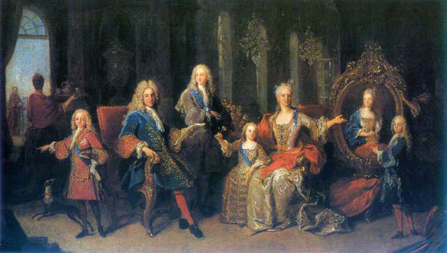 Felipe V abdica en su hijo Luis I.