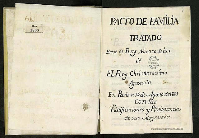 Tercer Pacto de Familia y derrota en la guerra de los Siete Años