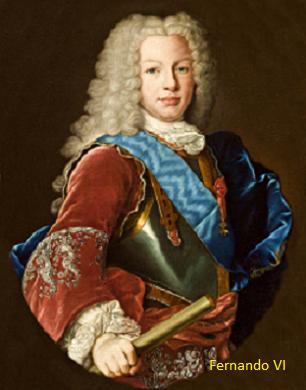 Muerte de Felipe V. Hereda el trono su hijo Fernando VI.