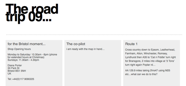 Holiday Tumble : I have added a Tumblr for the summer roadtrip to log the events, aiming to use all blog options