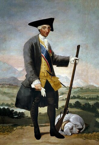 Muere Carlos III y le sucede en el trono su hijo Carlos IV.