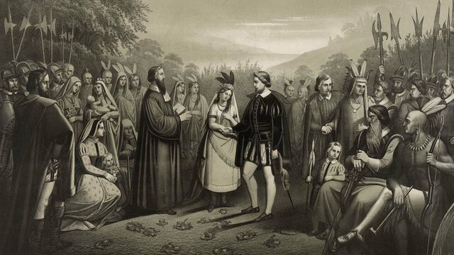 Pocahontas Marries John Rolfe