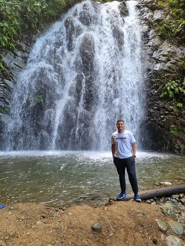 Waterfall in the Danubio river