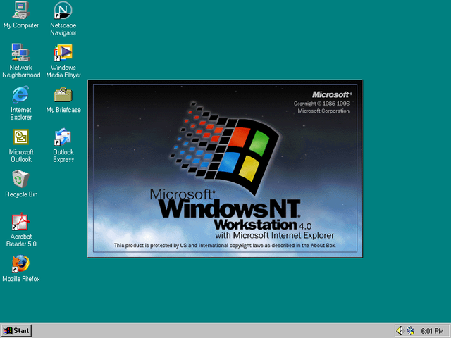 Windows NT 3.1 y Versiones posteriores