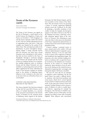 The Treaty of the Pyrenees