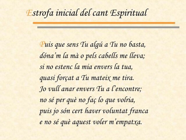 El llarg cant espiritual