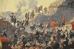 Caída de Constantinopla; fin del Imperio romano de Oriente; fin de la Guerra de los Cien Años