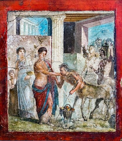 ROMA. PINTURA. Boda de Peritoo e Hipodamia 50-79 d.C.