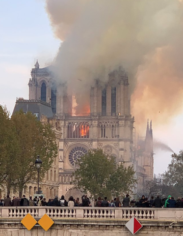 Incendi a la catedral de Notre Dame.