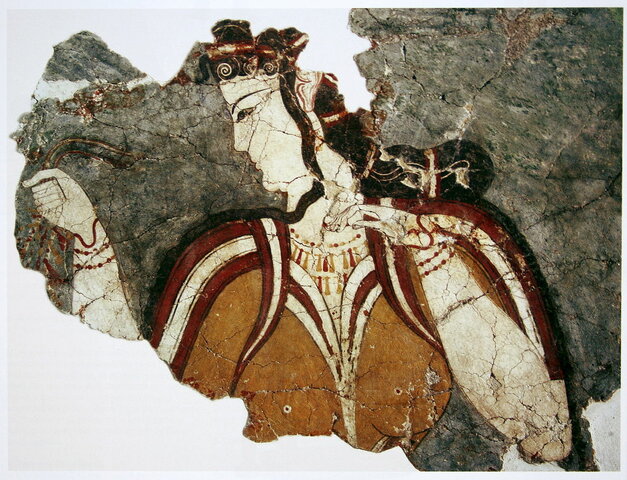 GRECIA. PINTURA. Mujer ataviada con collar 1300 – 1201 a.C.