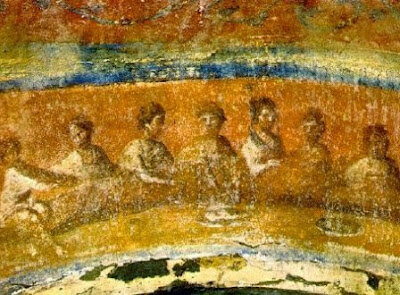 ROMA. PINTURA. La partición del pan Siglo II d.C.