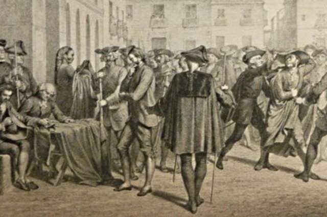 Motín de Esquilache (contra las reformas del ministro italiano).