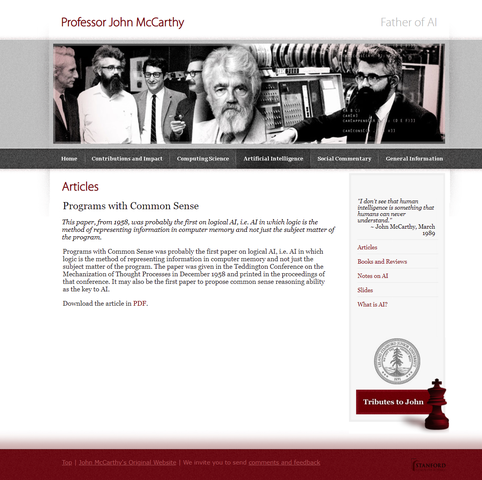 Published 'Programs with Common Sense'