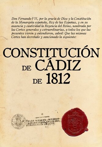 Les revolucions liberals. La Constitució de Cadis