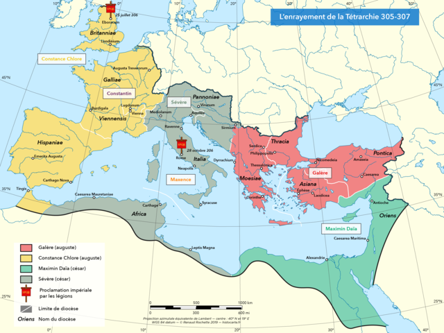 Contención tetrárquica tras la abdicación (305-307)