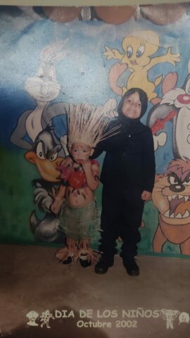 Costume day with my brother, year 2002