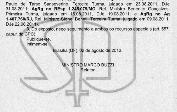 Decisão Recurso Especial STJ