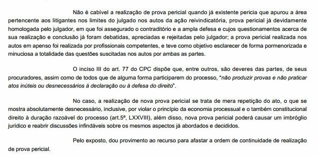 Acórdão Autorização Aproveitamento Perícia