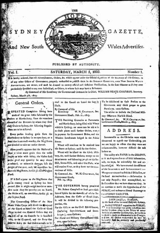 Sydney Gazette Misquote