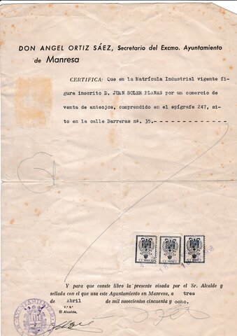 Canvi de l'inscripció de l'òptica