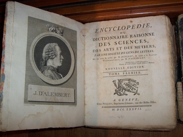 L'Encyclopédie de Denis Diderot y Jean le Rond d'Alembert.