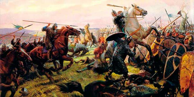 La Batalla de Hastings.