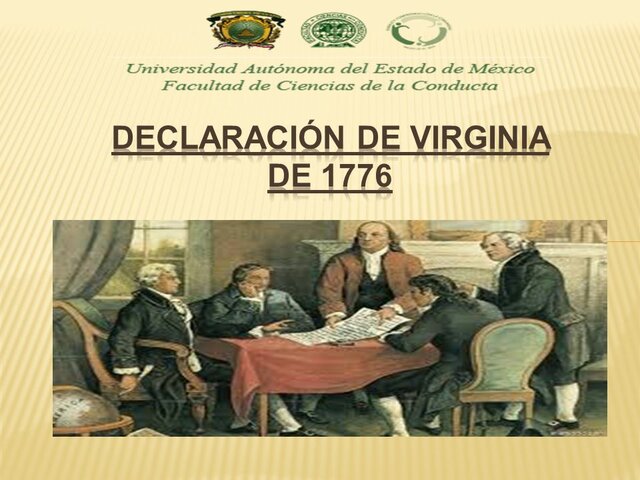 LA DECLARACIÓN DE DERECHOS DE VIRGINIA DE 1776